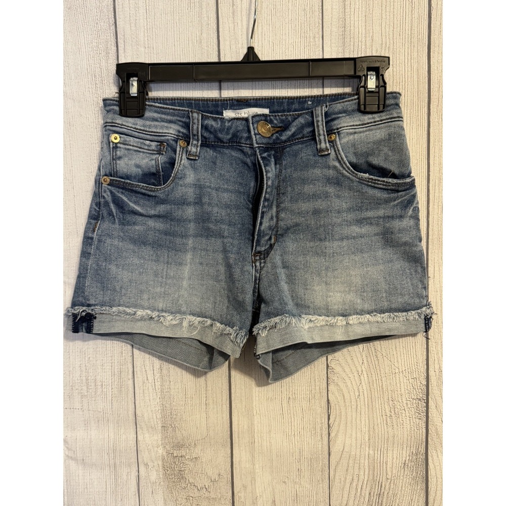 STS Blue Molly High Rise Denim Shorts Women's 25 Distressed Stretch